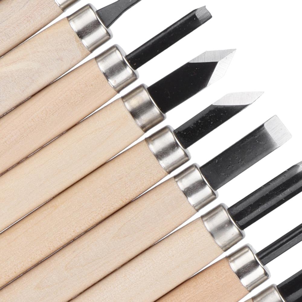 12PCS Steel Wood Carving Tool Set Professional Carving Chisels Sculpture Knife  Sculpting