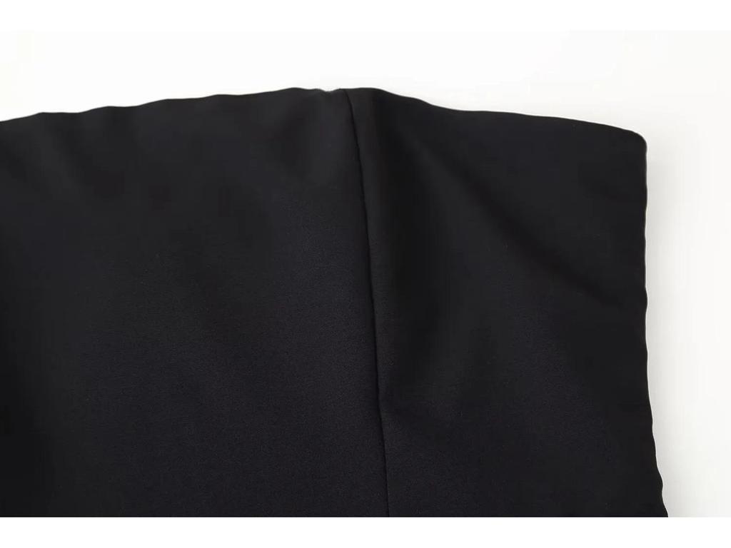 European-American Women's Strapless One-Shoulder Sleeveless Fashion Dress