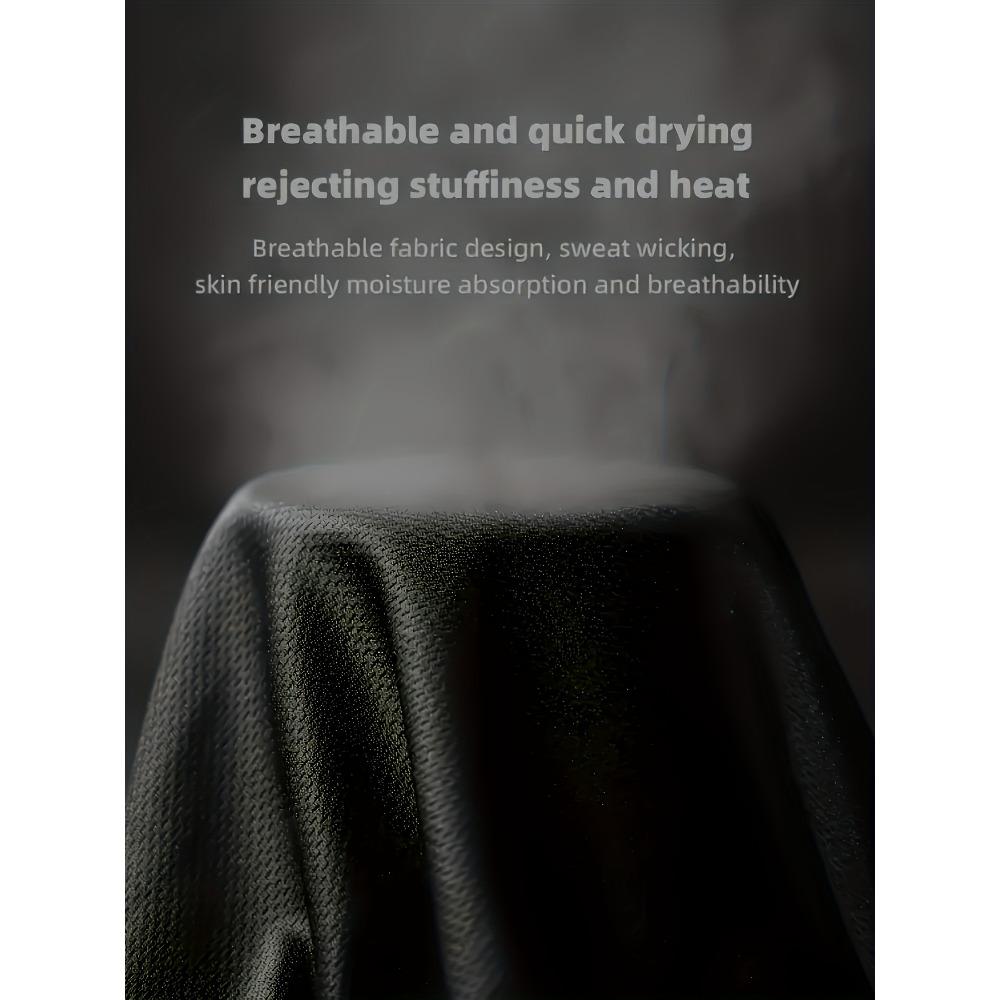 Herren Stilvolles Lässiges Zweiteiliges Set Schwarz Kurzarm-T-Shirt Outdoor-Aktivitäten, Outdoor-Bekleidung