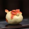 Chinese Yixing Purple Clay Tea Pet Handmade Animal Statue Ornaments Tea Figurine Crafts Home Zisha Tea Set Decor Accessories
