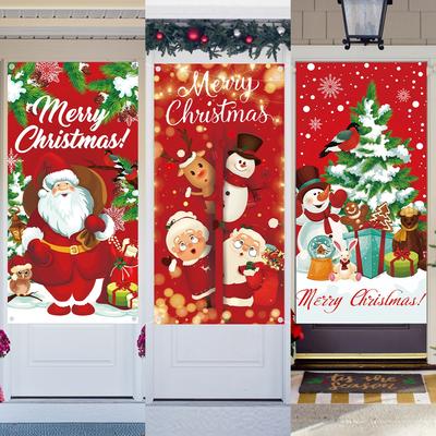 Weihnachtsbanner Flagge Weihnachtsmann Weihnachtsbaum Banner Weihnachtsdekoration für Zuhause 2025 Weihnachtsornamente Geschenke Navidad Neujahr