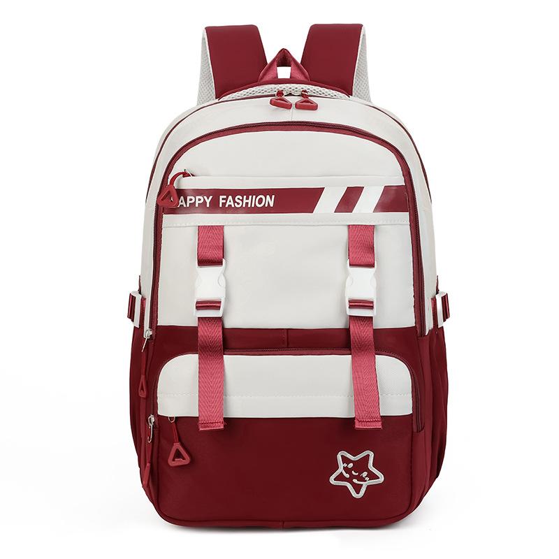 New junior high school student schoolbag large capacity high school student simple college student female backpack college lightweight backpack