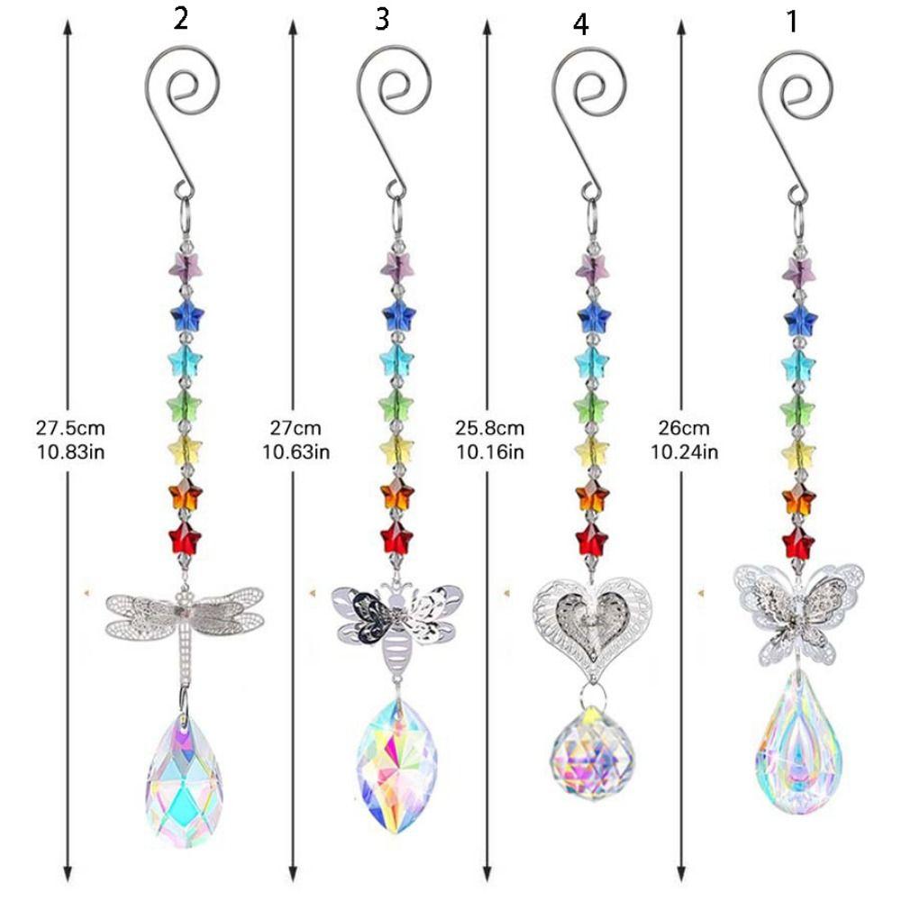 Exquisite Butterfly Prism Pendant Unique Window Hanging Suncatchers Crystal Wind Chime  Balcony