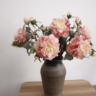 Artificial Flowers Bendable Stems Adjustable Luxury Peony Bouquet Realistic Silk Petals Home Decor for Living Room Dining Table Centerpiece