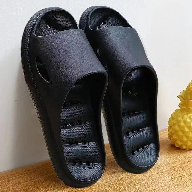Fashion Shiatsu Flat Indoor Pvc Men's Shoe House Bathroom Walk Around Home Male Slipper Slides High Quality Fashion Comfortable Y2k Fun