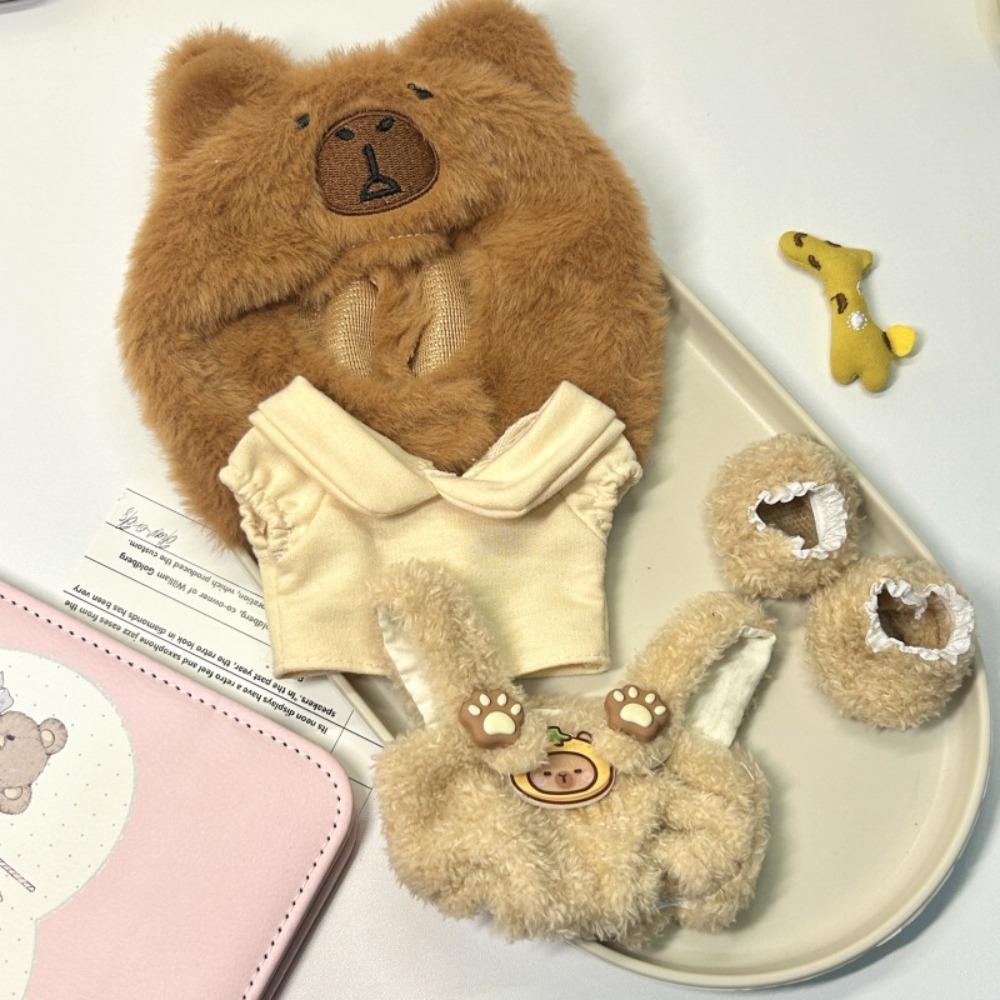 

5pcs/set Cute Capybara Overalls Suit Pretty Doll Accessories New Doll Outfit Kids Toys 5pcs