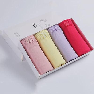 Breathable Women's Cotton High-Waist Briefs: Loose, Solid Color, 3D Elastic Safety Pants