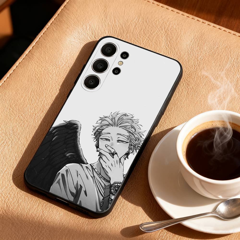Hawks BNHA M-MHA Phone Case For Samsung S26,S25,24,23,22,30,21,10,9,Ultra,Plus,Lite,FE Soft Black Case