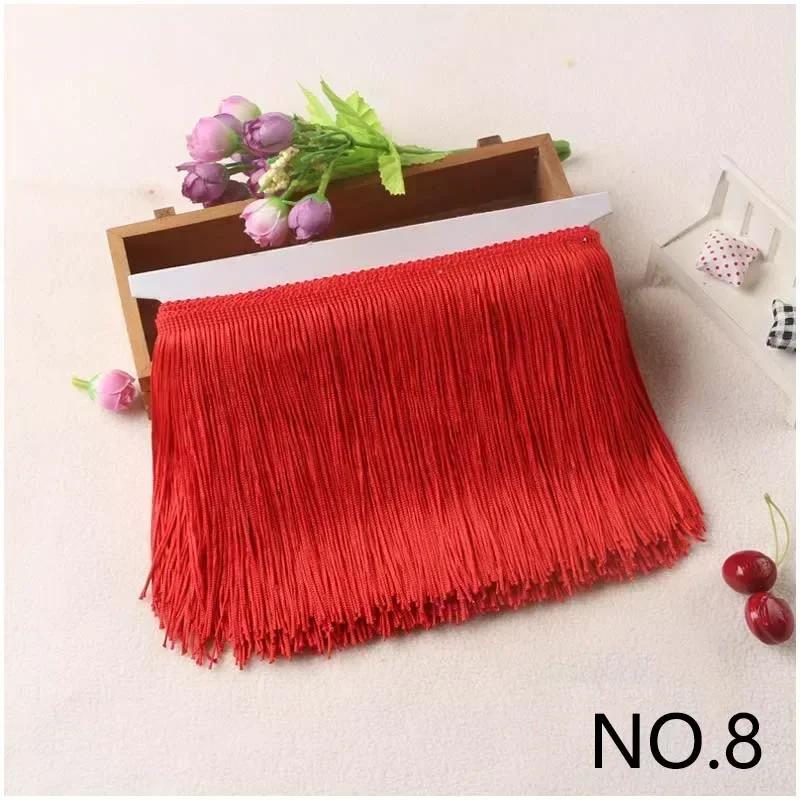 10M 10-30cm Meetee Fransar Tofsar Fransade Väskor Dekorativa Garner Fransar för Gardiner Kläder Spetsband Tygaccessoarer