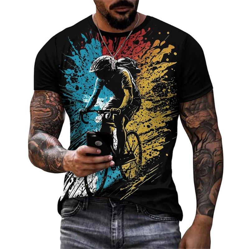 Summer Men Vintage T-Shirt 3D Printed Funny Graphic Tops Tees Male Casual