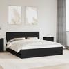 Bed Frame with Drawers Black 180 x 200 cm Particleboard
