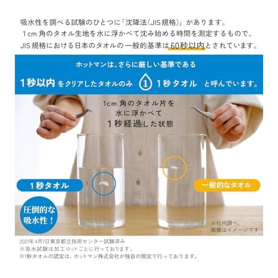 Hotman 1 Second Towel Face Towel Set of 2 Old Hand Towel Hotman Color 12 Made in Japan 100% Cotton 12 Colors Instant Water Absorption Top Grade Extra
