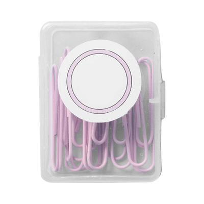 Büroklammern Metall für Aktenbuchbindung Farbiges Büromaterial mit Aufbewahrungsbox 50mm Sakura-Pink