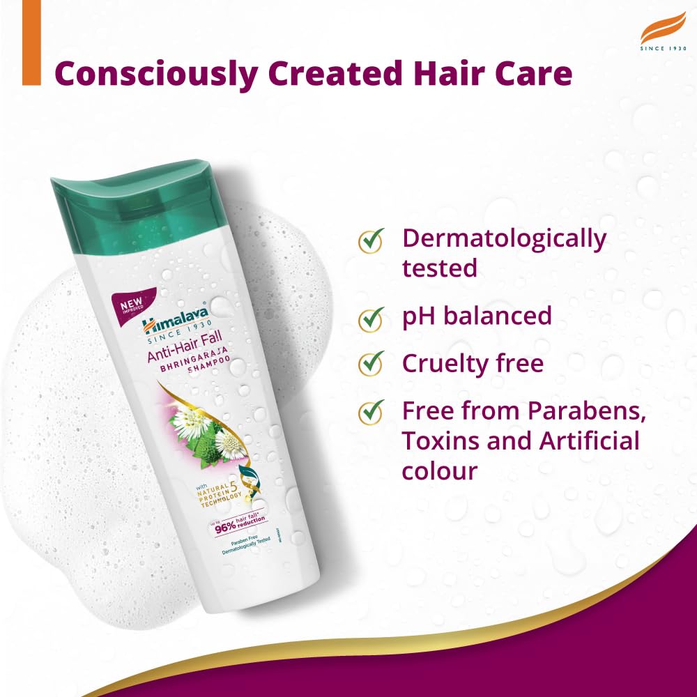 Himalaya Anti Hair Fall Shampoo With Bhringraj & Palasha, Reduces Breakage, Strengthens Hair, Healthy Scalp, 650ml