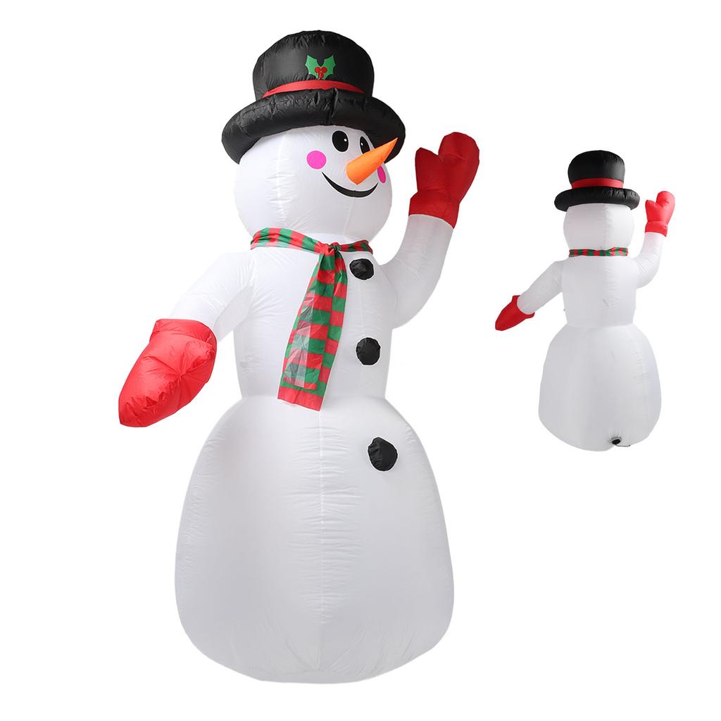8FT Tall Christmas Inflatable Snowman Christmas Inflatables Outdoor Decorations Courtyard Yard