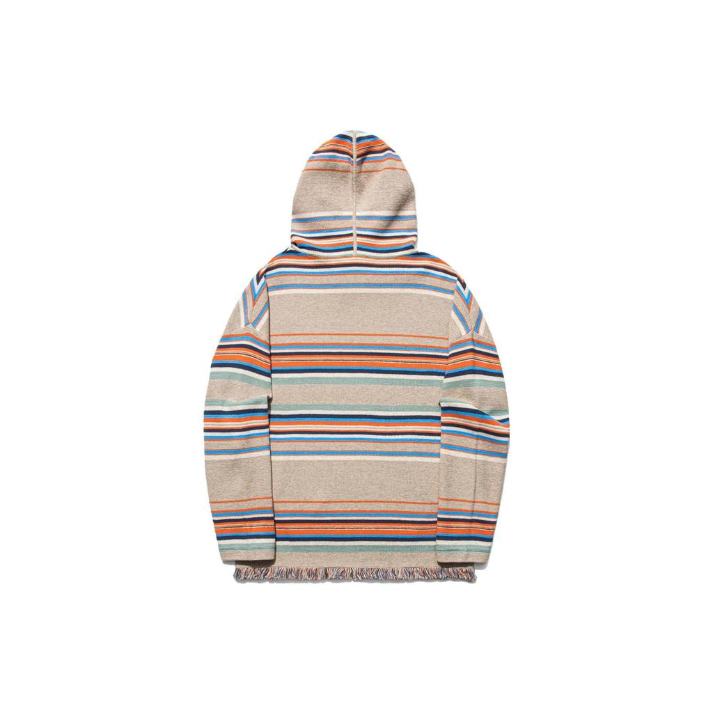 Li Ning All Over Print Striped Hoodie Unisex Hoodies Camel-Gray AMBT131-2