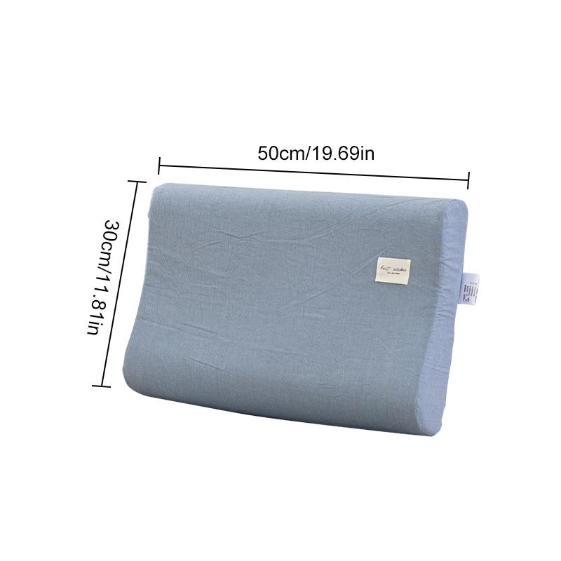 1PC Water Washed Cotton Soft 30x50cm Memory Rubber Pillow Latex Pillowcase Home Supplies Pillow Case Thick Pillow Cover