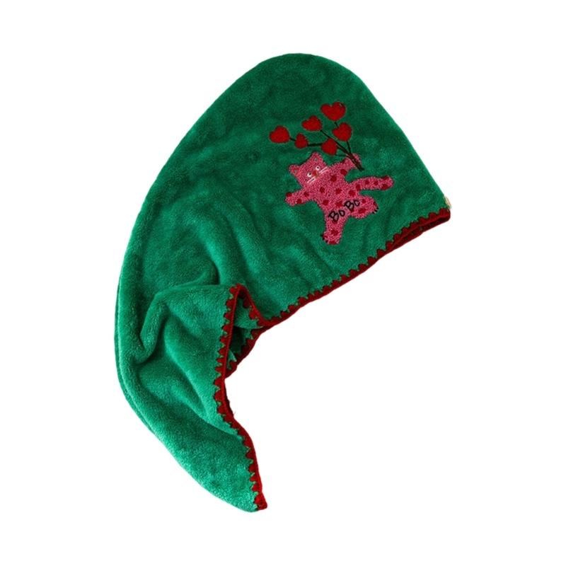 

Полотенце Тюрбан для волос Обертывание Полотенце для волос Длинное Вьющееся Полотенце для головы Быстро впитывающее Для женщин и детей Мультяшное полотенце K2WE