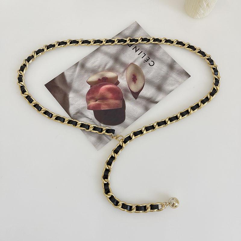 

Womens Gold Trendy Chain Waist Belt Designed For Dresses And Outfits Casual