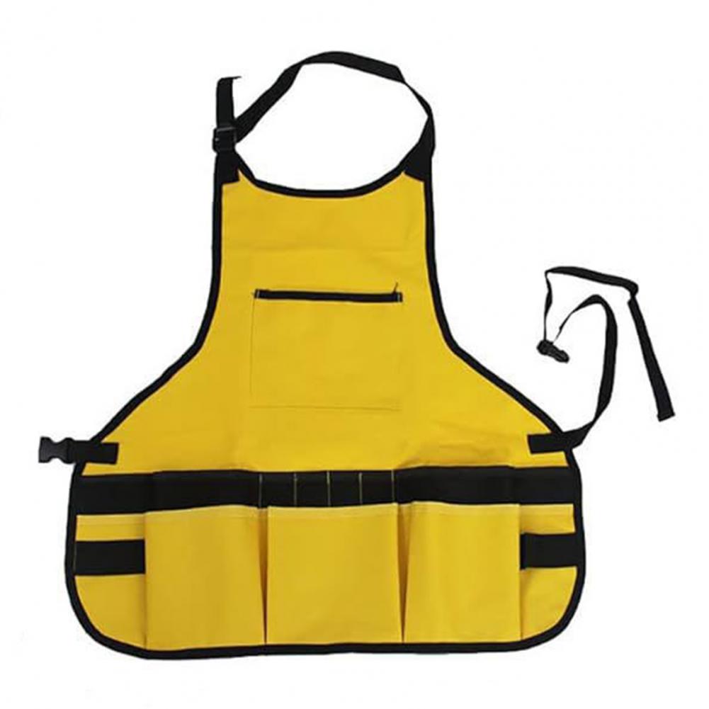 Durable Gardening Apron Garden Apron with Adjustable Straps Capacity Tool Pockets Outdoor Gardening Work Apron for Scissors
