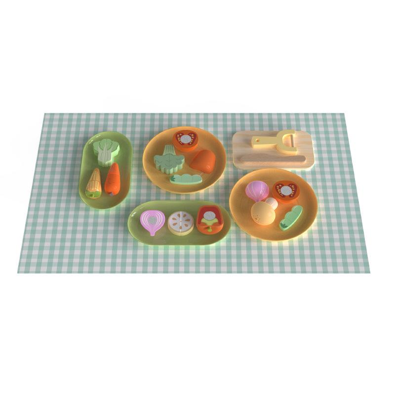 

Детская игра в семью, имитация, деревянная резка, разделочная доска для нарезки фруктов и овощей, самолет, кухонная игрушка красный