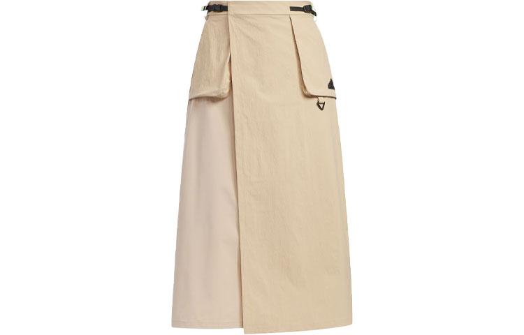 adidas City Escape Cargo Casual Long Skirt Beige JE8586 XS