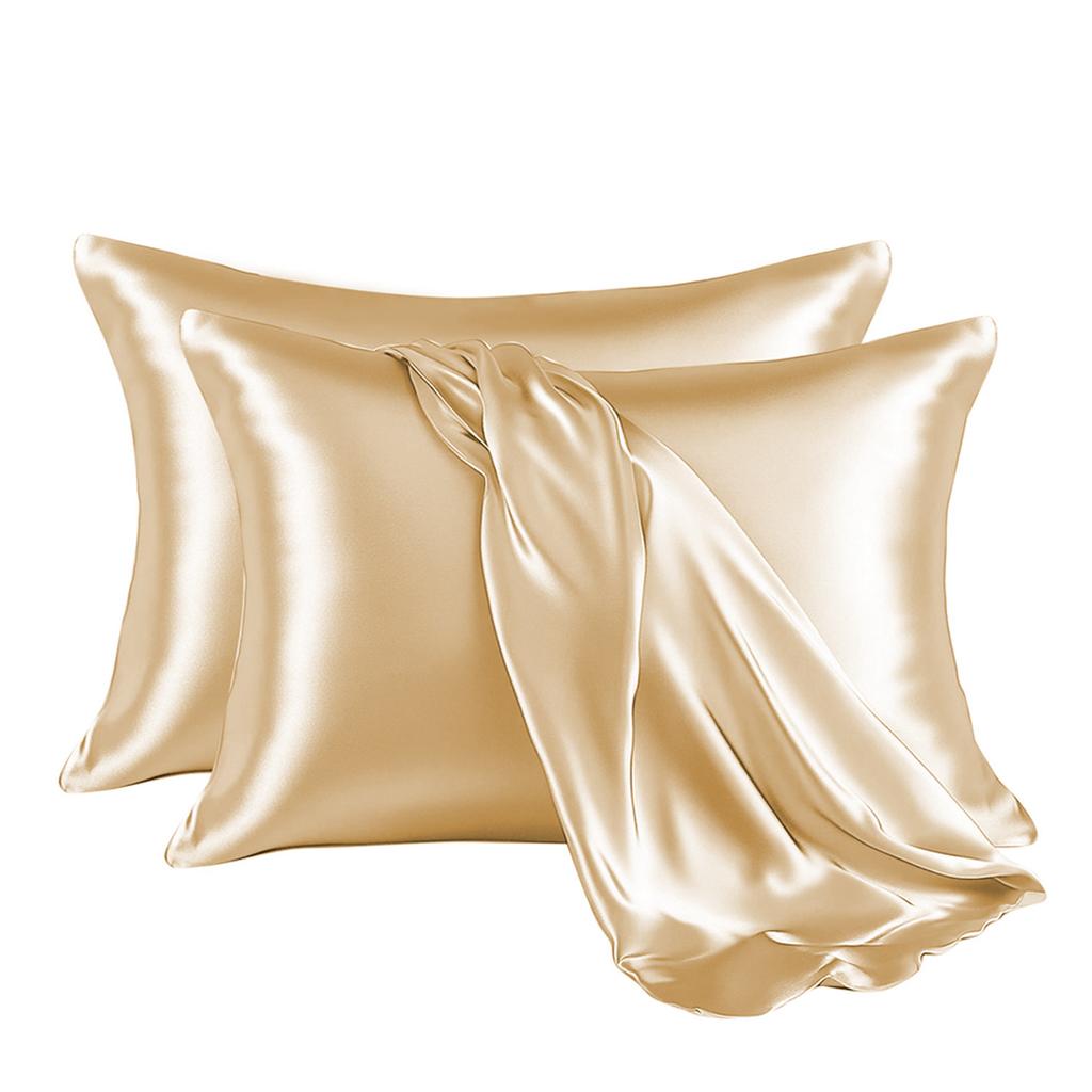 100% Silky Smooth Solid Color Pillowcase Like Silk Satin Pillow Cover Hair Beauty Soft Comfortable Pillow Case Home Decor