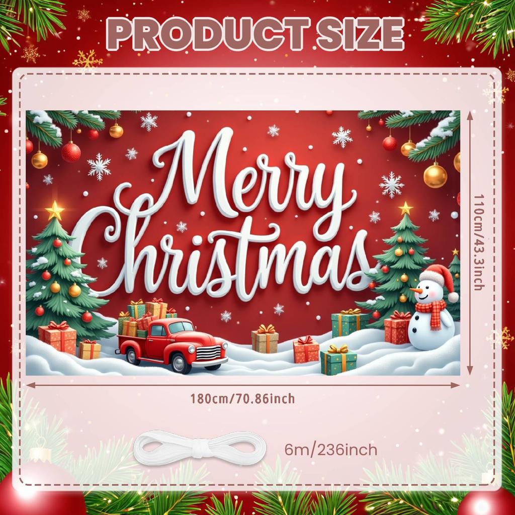 Christmas Party Banner Holiday Print Winter Holiday Banner Xmas Celebration Background Star Decorations Xmas Event Display