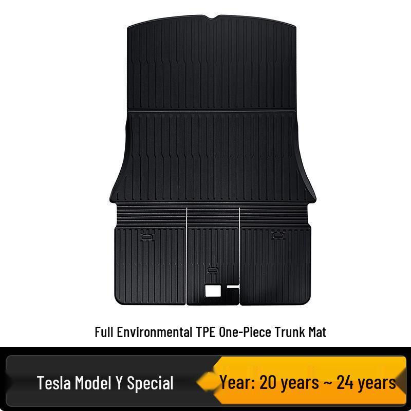 Tesla Model Y/3 TPE Front & Rear Trunk Mats and Foot Pad