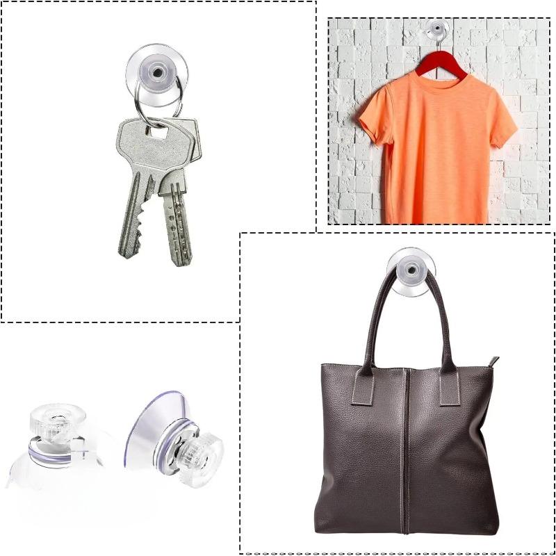 5/10 Suction Cups with Screw Plastic Suction Cup Holder PVC Suction Cups with Screw Nuts Suitable for Bathroom Windows and Car Sunshades