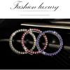 Car with Drill, One Key Start Ring, Circular Decoration, Engine Ignition Ring, Flashing Rhinestone Decoration Accessories