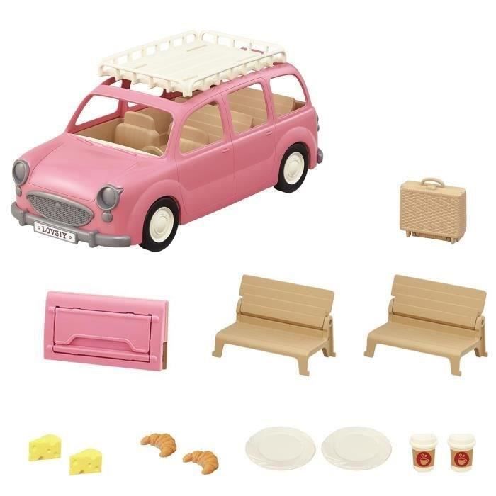 Sylvanian families - monospace rose pour pique-nique en famille
