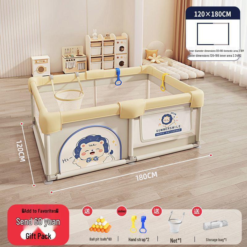 Indoor Baby Playpen & Crawling Mat: Safe Protective Fence & Walker