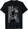 Patriotic USA Flag Black Labrador Gift for Lab Owners Short Gift Unisex T-Shirt