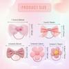 2 Set Schleife Blume Haarseil Haaraccessoires Für Kleine Mädchen Dekorative Stoff Haargummi Für Partys Und Event