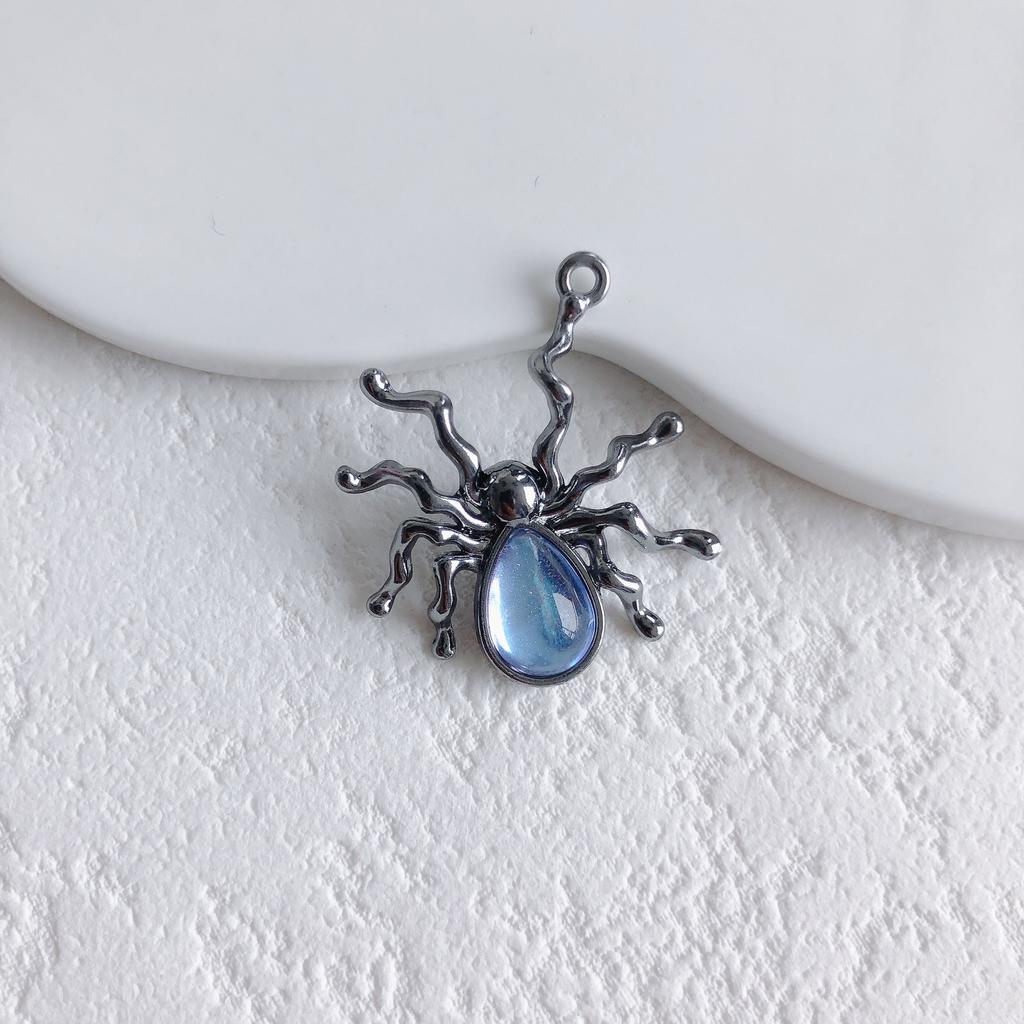 2pcs Alloy Pendants Spider Shape Colorful Unique Style Single Hole Pendants for Jewelry Making DIY Handmade Supplies Accessories
