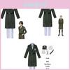 Costume Cosplay Anime Attack On Titan Set Con Mantello di Levi Ackerman