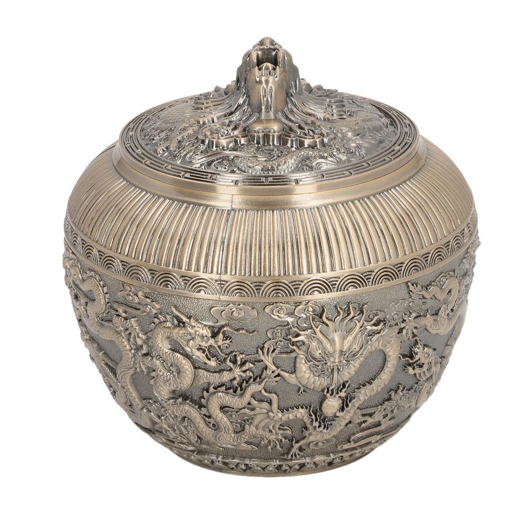 Tea Canister Metal Loose Tea Storage Container Airtight Tea Bag Canister Exquisite Bronzy Tea Jar for Sugar Salt
