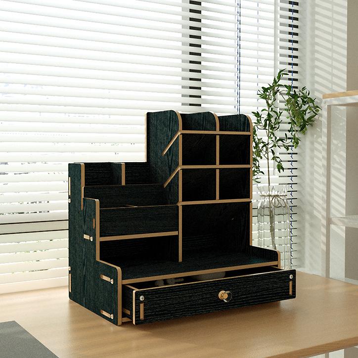 Severský módní velkokapacitní box na kancelářské dokumenty s přihrádkami a stolním držákem na tužky