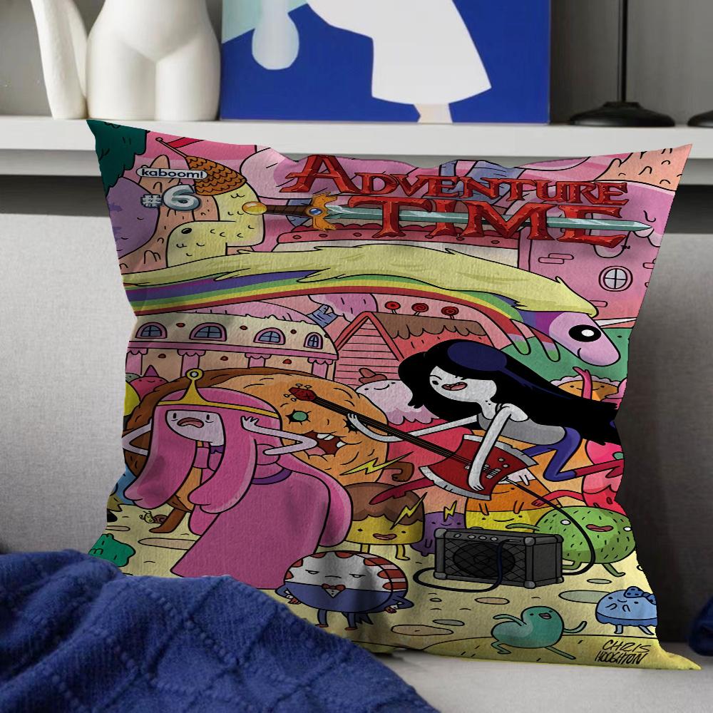 Adventure Time Con Finn Jake Copricuscini Cartone Animato Divano Decorativo Casa Stampa Double-sided Corto Peluche Carino Copricuscino