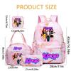 4pcs K-POP Group Print Backpack Teens Capacity Schoolbag With Shoulder Bag For Daily Use Girls Travel Casual School Bag Color
