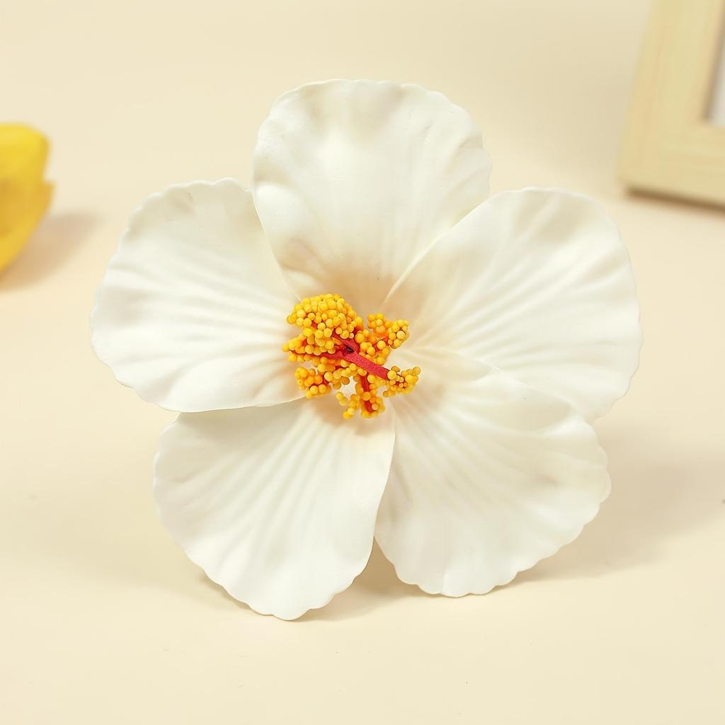1 hibiscus hair accessory, cute and sweet style for women, hibiscus hair clip for beach vacations, hibiscus hair clip!