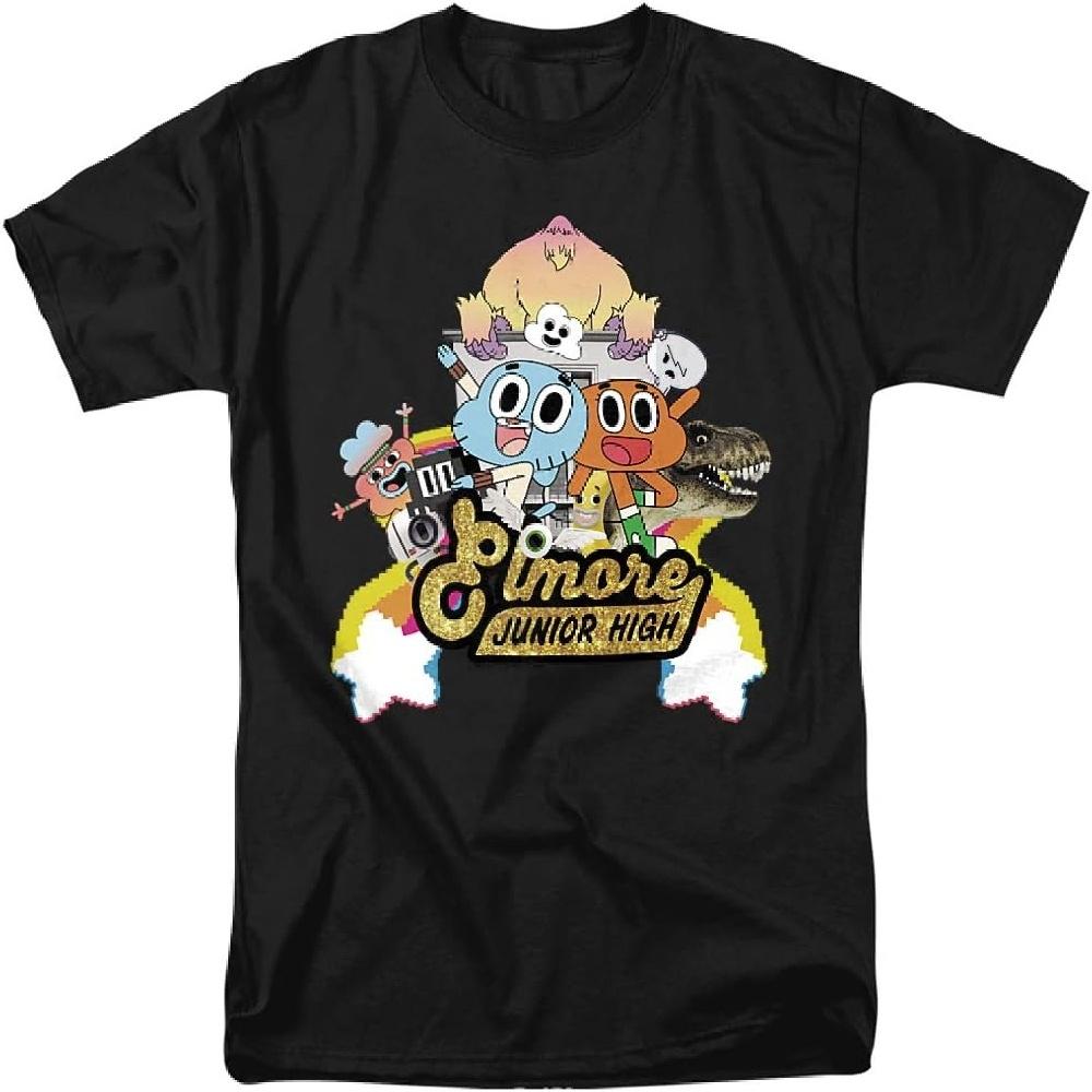 Amazing World of Gumball Elmore Junior High Unisex Adult T Shirt XXXXXL чёрный