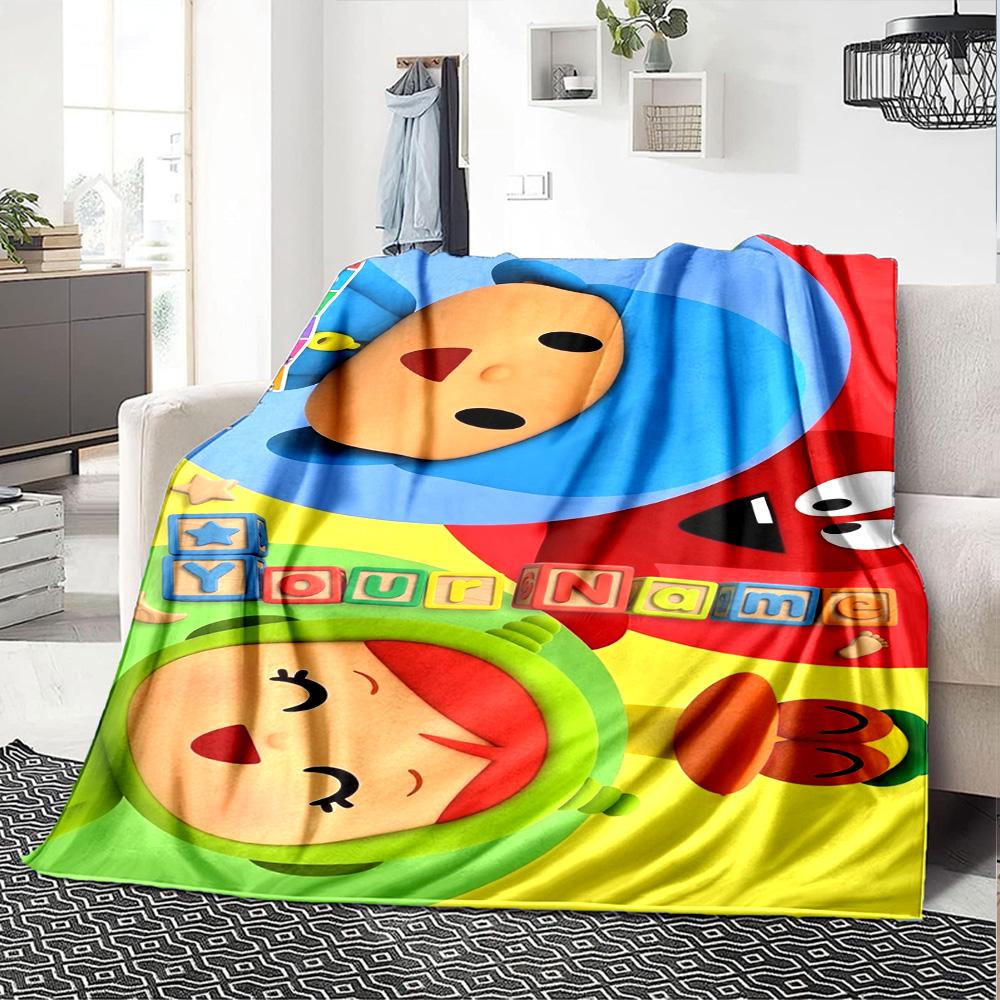 Pocoyo Personalized Text Blanket Throw Personalized Blanket Durable Comfort Throw For Sofa Seaside Office Chair Chair Four Seasons Multipurpose