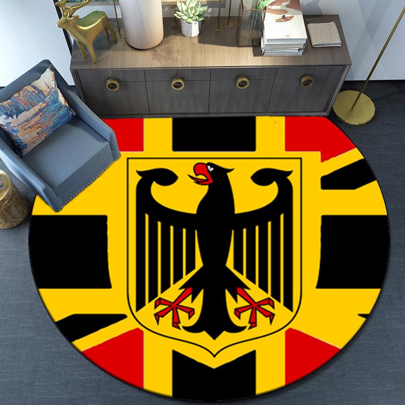 Eagle Emblem Of Germany Round Rug for Livingroom,Bedroom, Palyroom, Chair Rug, Area rug, Circle Carpet, Fan Christmas gift