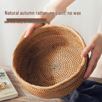 Multipurpose Bamboo Woven Basket for Storage, Fruits, Bread, Buns, Snacks, and Picnics