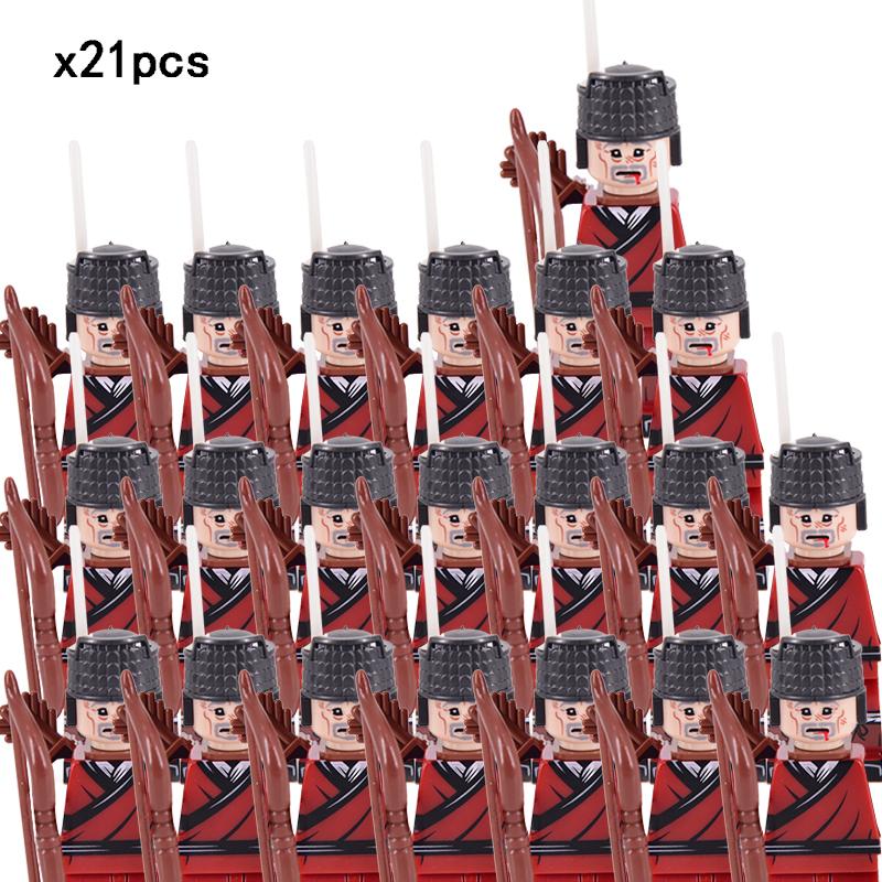 Ming Dynasty Soldiers Weapons Action Figure Accessories Helmet Armor Medieval Building Blocks Bricks Toys For Children Gifts