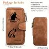 Black Striped Cat Women's Long Wallet Multi - functional Snap Coin Purse Cute Cat Design Gift for Cat Lovers Daily Commute Outdoor Travel Family Use