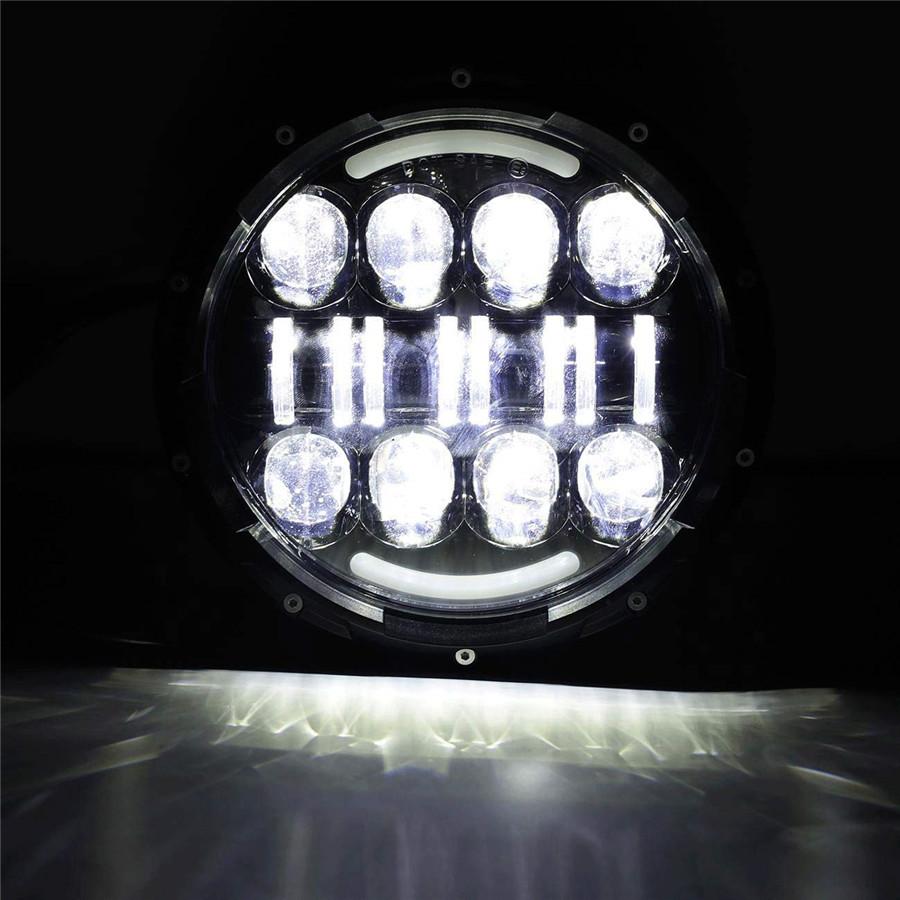 INSTALAÇÃO FÁCIL PLUG AND PLAY - Este farol de 7 polegadas com encaixe direto e plugues de 3 pinos no farol(H4). Vem com adaptador H4/H13.