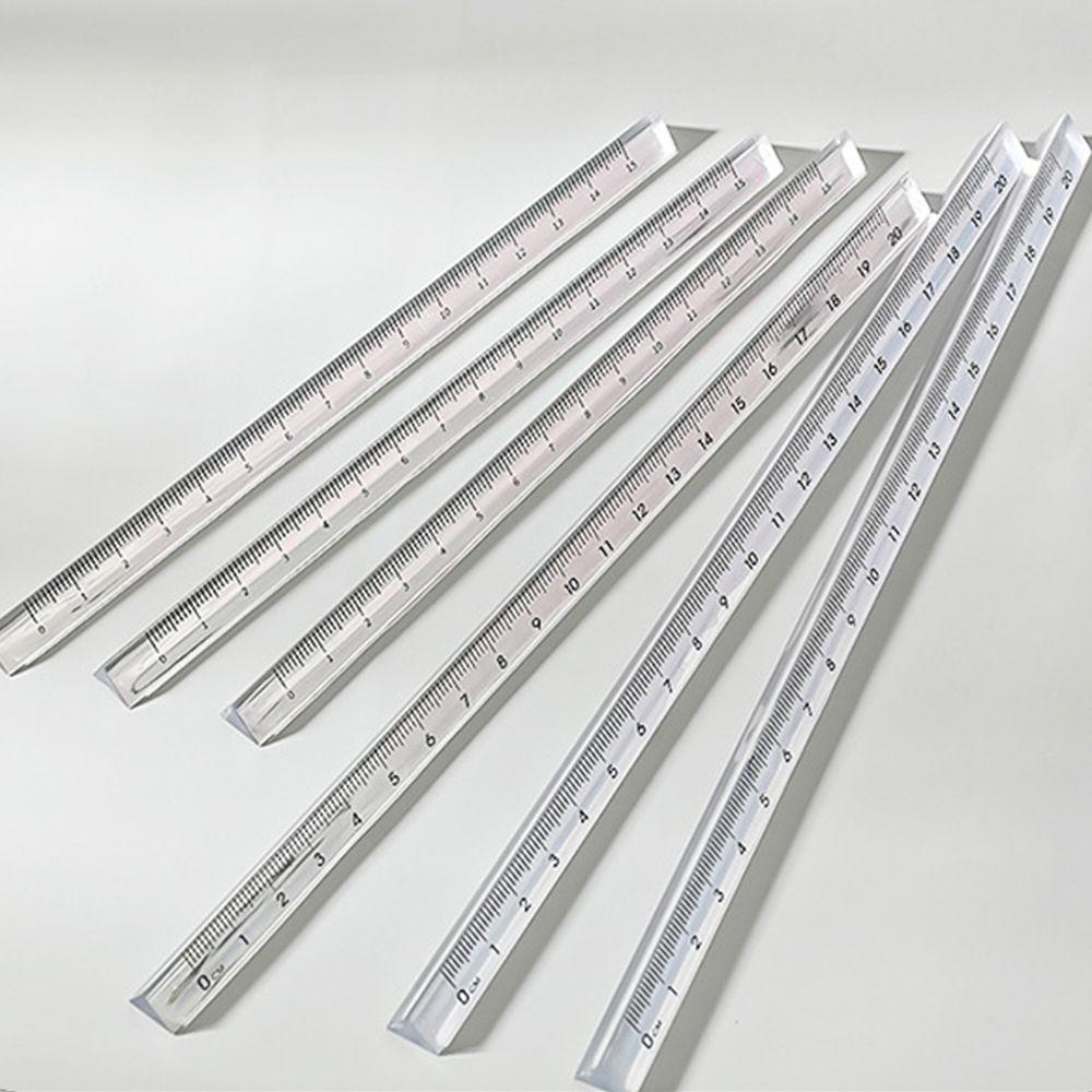 Supplies Acrylic Transparent Straight Ruler Measuring Tools Triangular Rulers Students Stationery